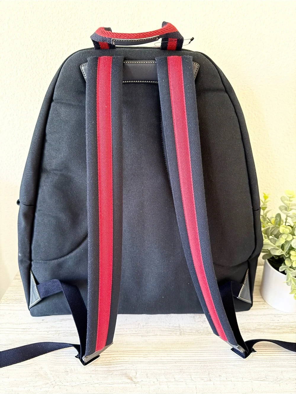 New Gucci men medium canvas travel backpack